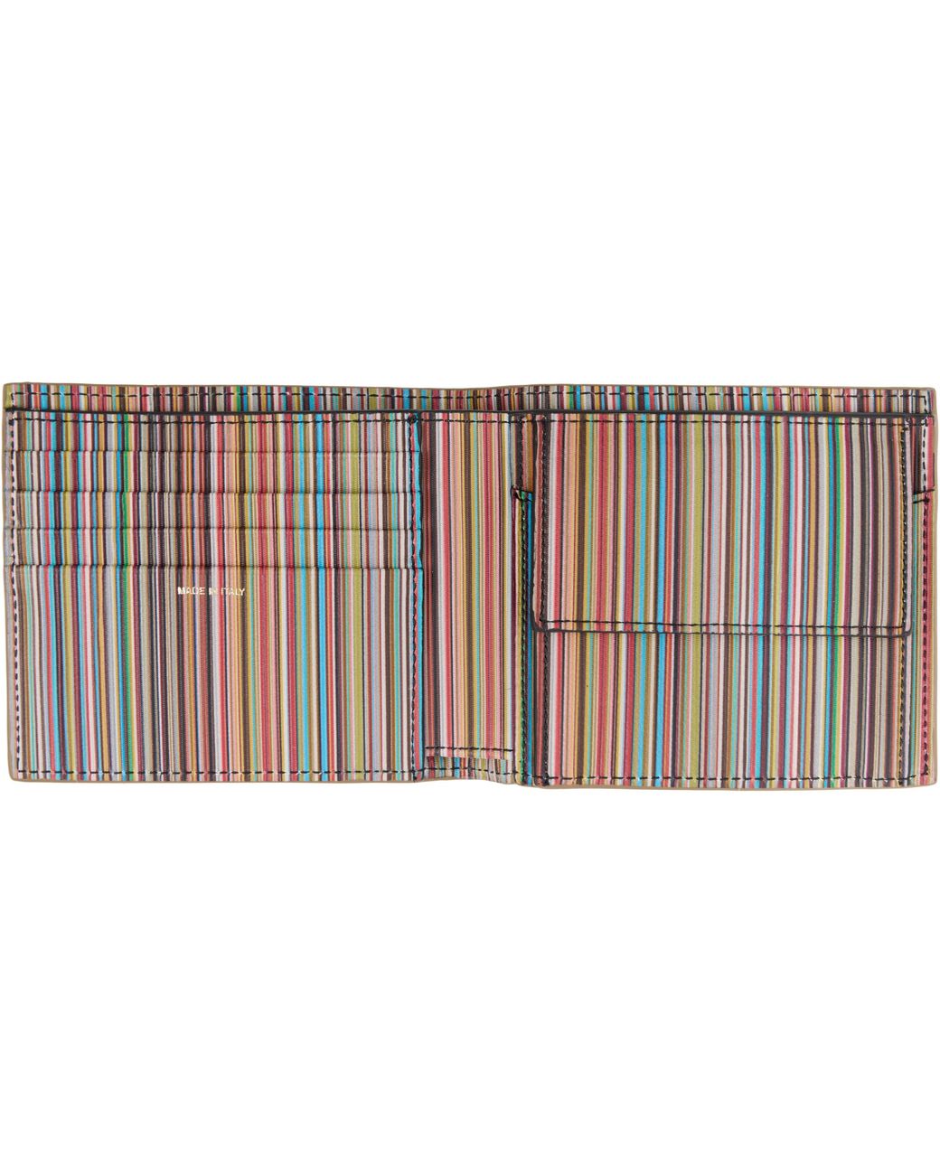 Portefeuille Brun À Rayures Emblématiques Et À Compartiment À Monnaie Paul Smith pour homme en coloris Natural