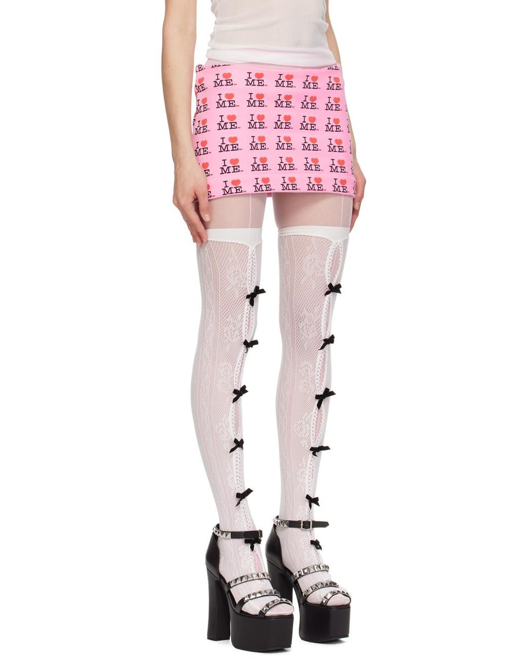 Ashley Williams 'i Heart Me' Miniskirt in Pink | Lyst