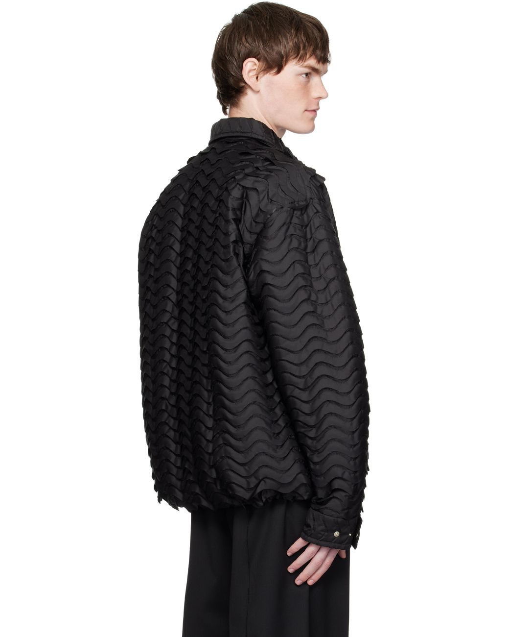 Toga Virilis Black Wave Quilting Jacket for men