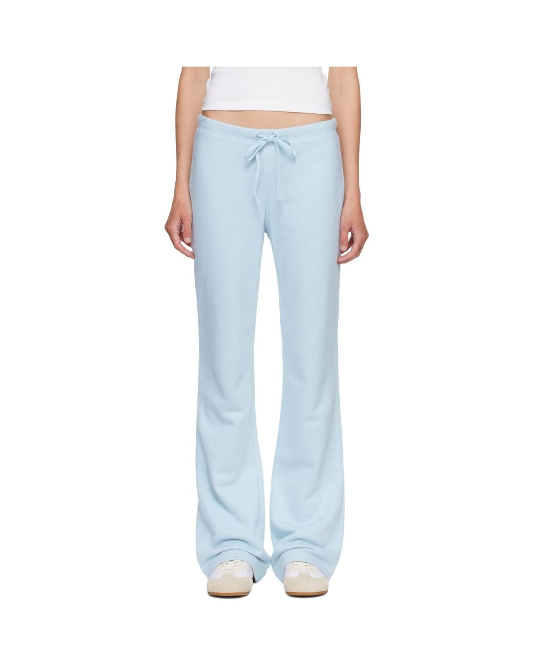 Skims Blue Drapey French Terry Straight Leg Lounge Pants