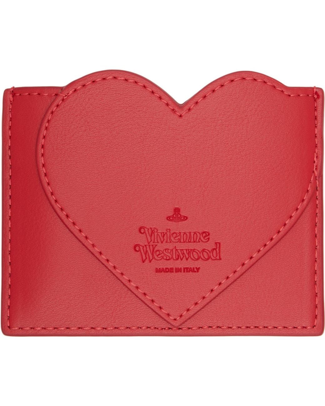 Vivienne Westwood Red Heart Card Holder for men