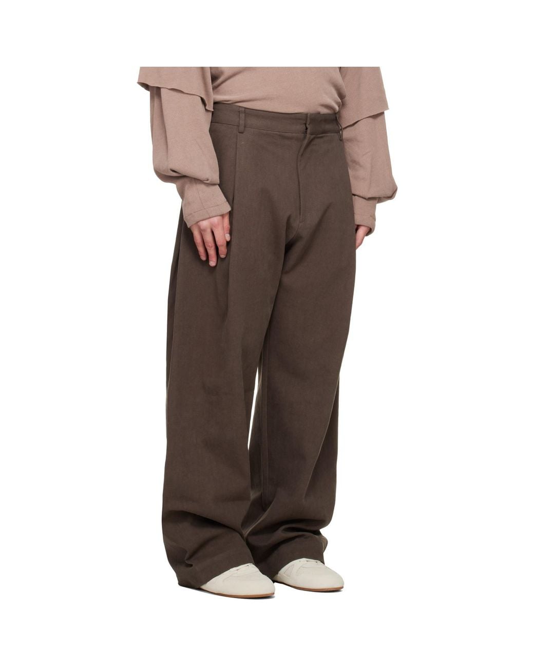 Seventh Brown Canvas Bermuda Trousers for men
