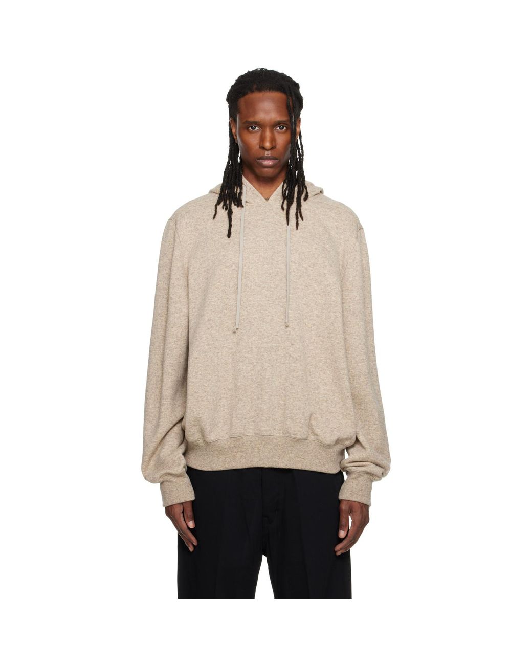 Rick Owens Natural Off- Tower Hoodie for men