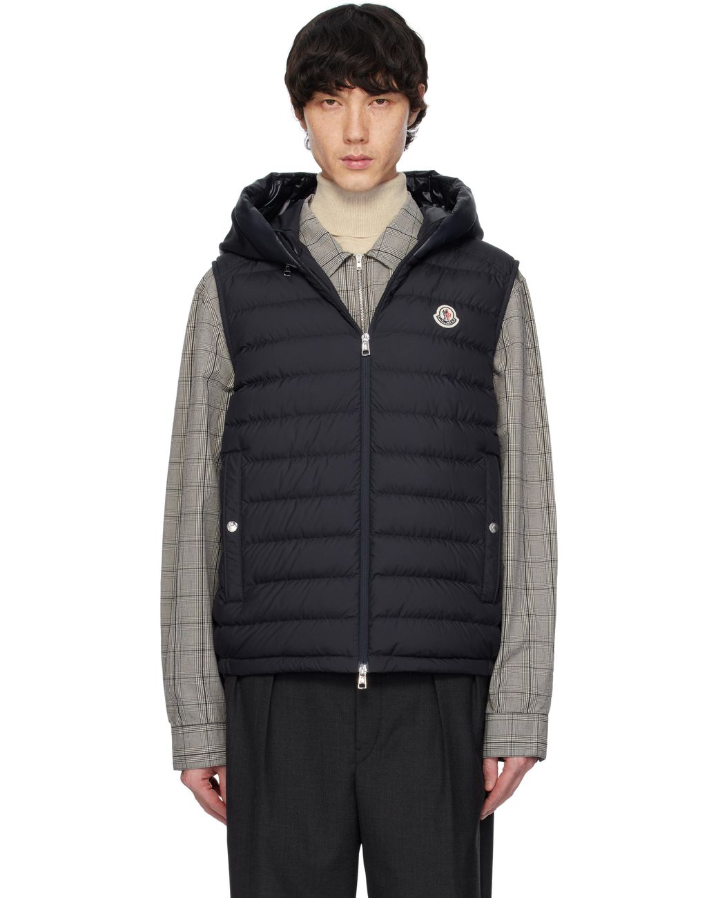 MONCLER ネイビー ジャケット フード付き 【公式通販】