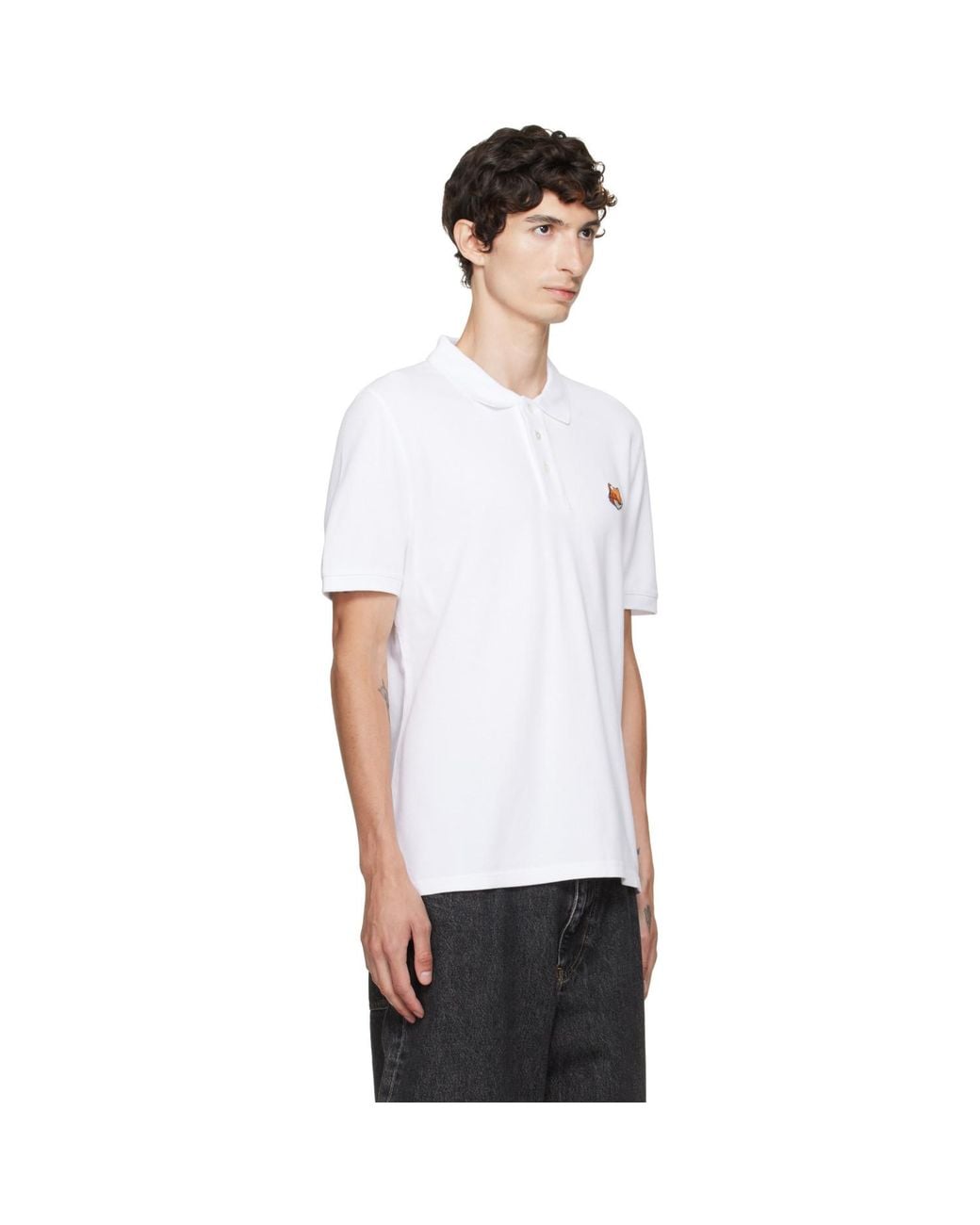Maison Kitsuné White Fox Head Regular Polo for men