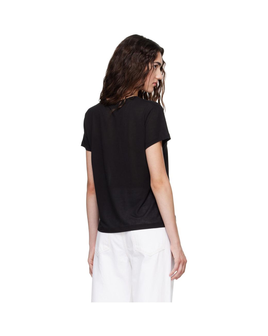 Agolde Black Long Line Adine T-Shirt