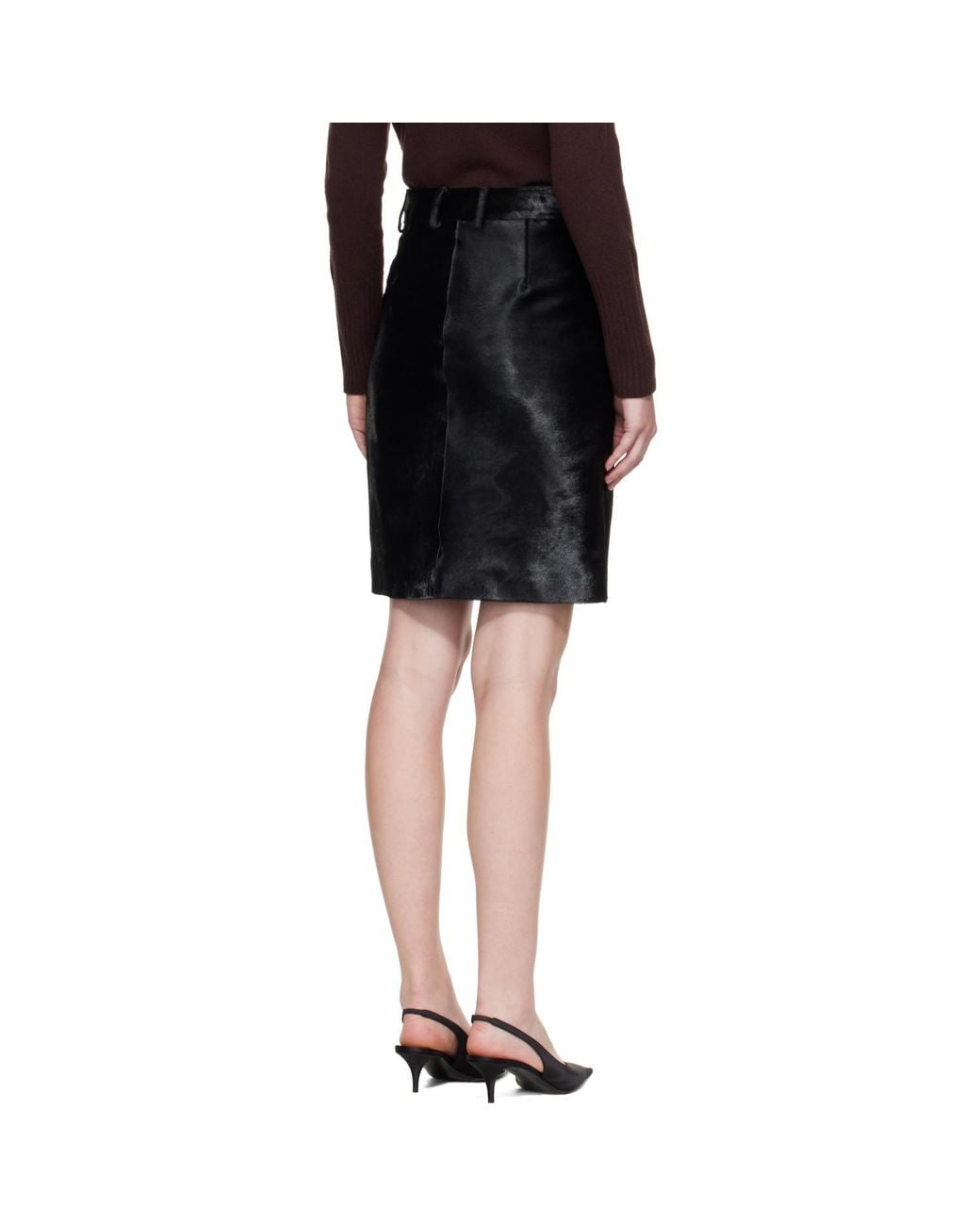 Courreges Black Stretch Tailoring Miniskirt