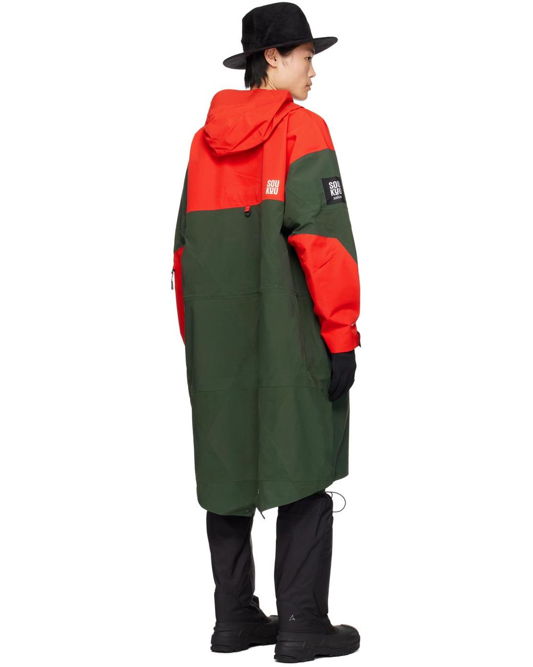 Undercover Red & Green The North Face Edition Geodesic Coat in