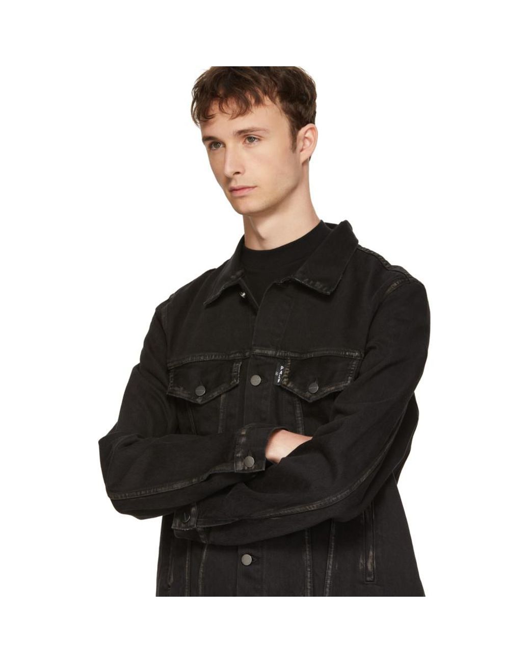 Palm Angels Men s Black Playboi Carti Edition Denim Die Punk Jacket
