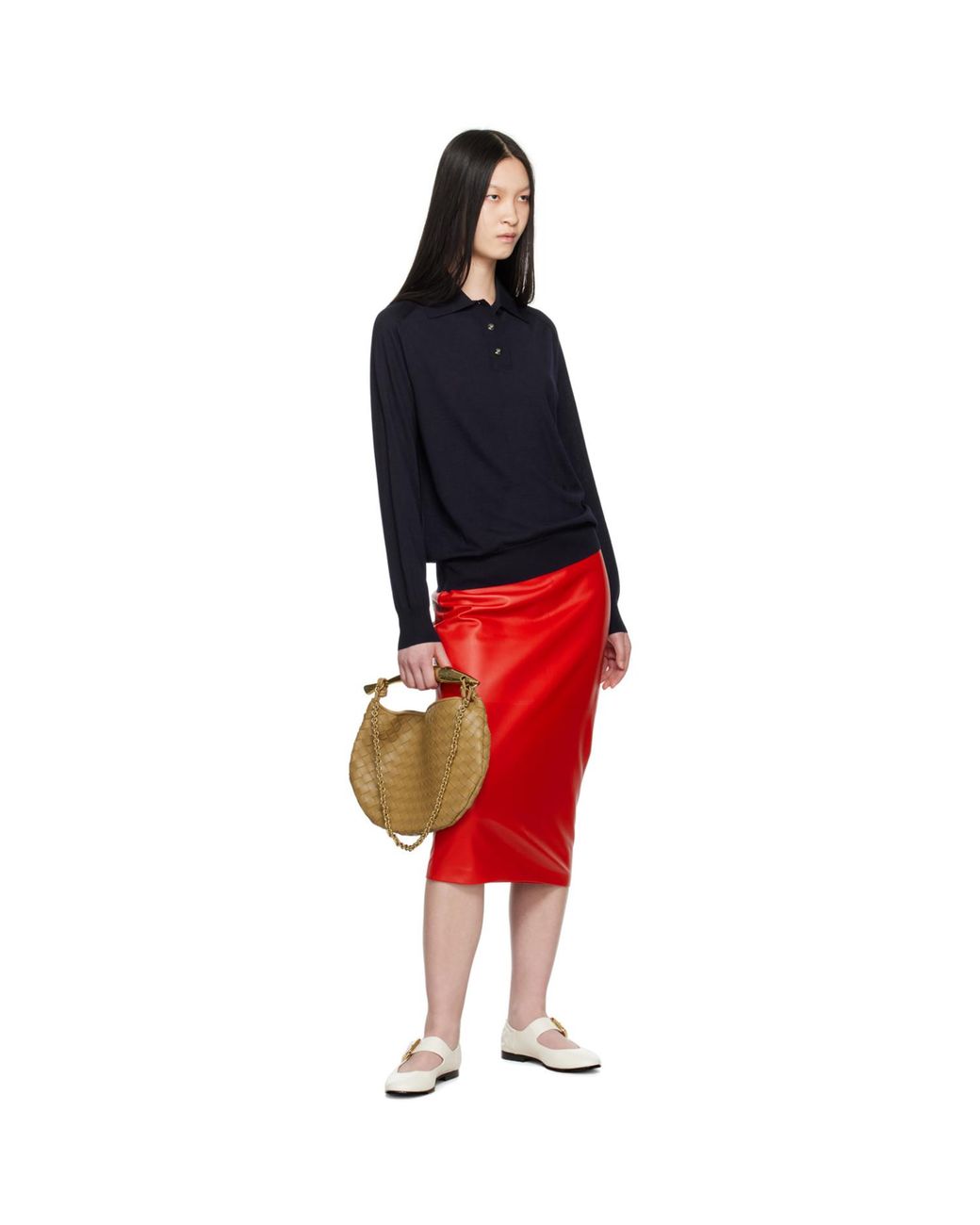 Bottega Veneta Black Off- Astaire Mary-jane Ballerina Flats
