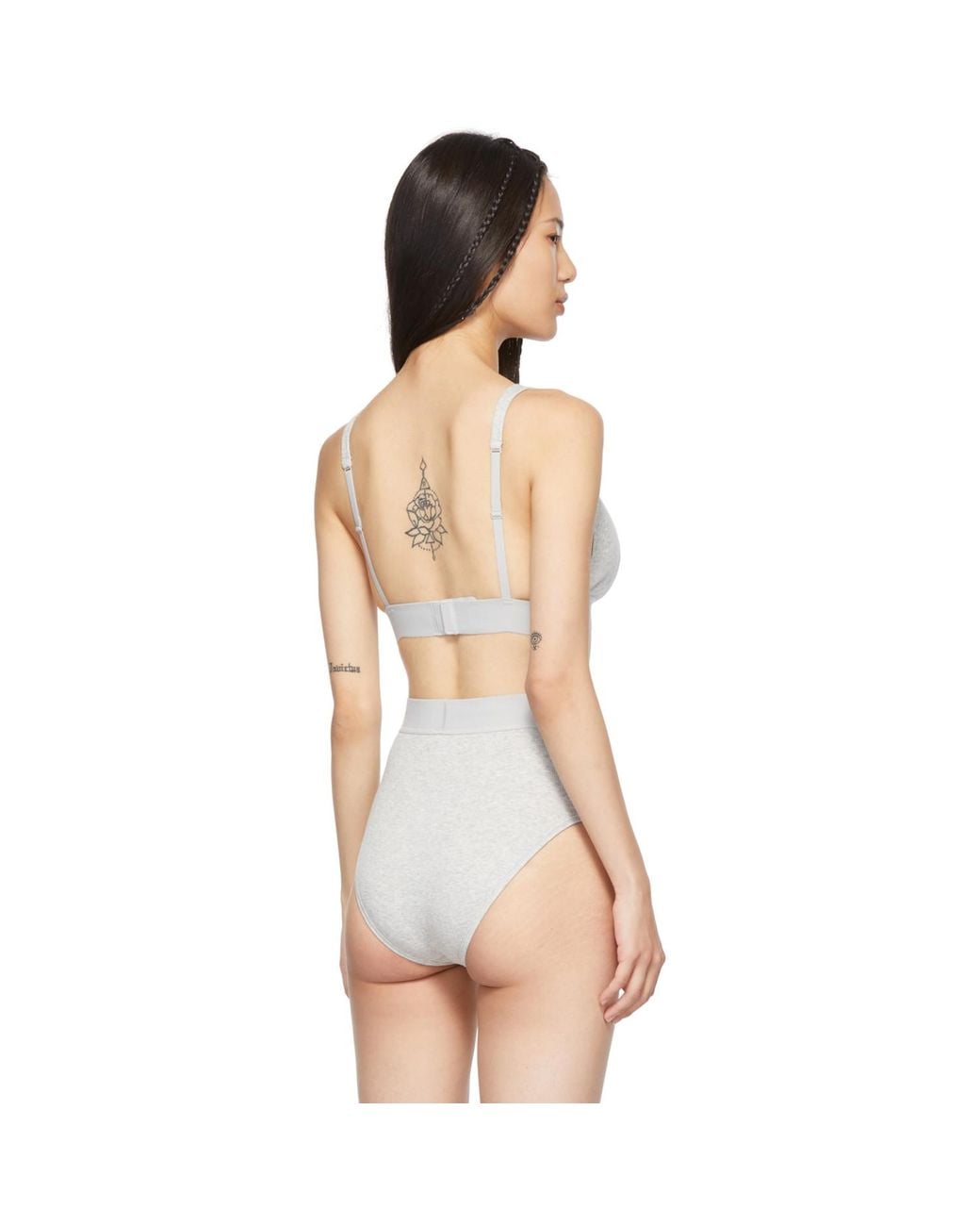 Skims White Cotton 2.0 Plunge Bra