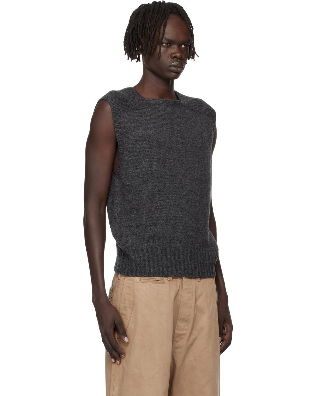 TAIGA TAKAHASHI Lot. 528 A.R.C Sweater Vest in Black for Men | Lyst