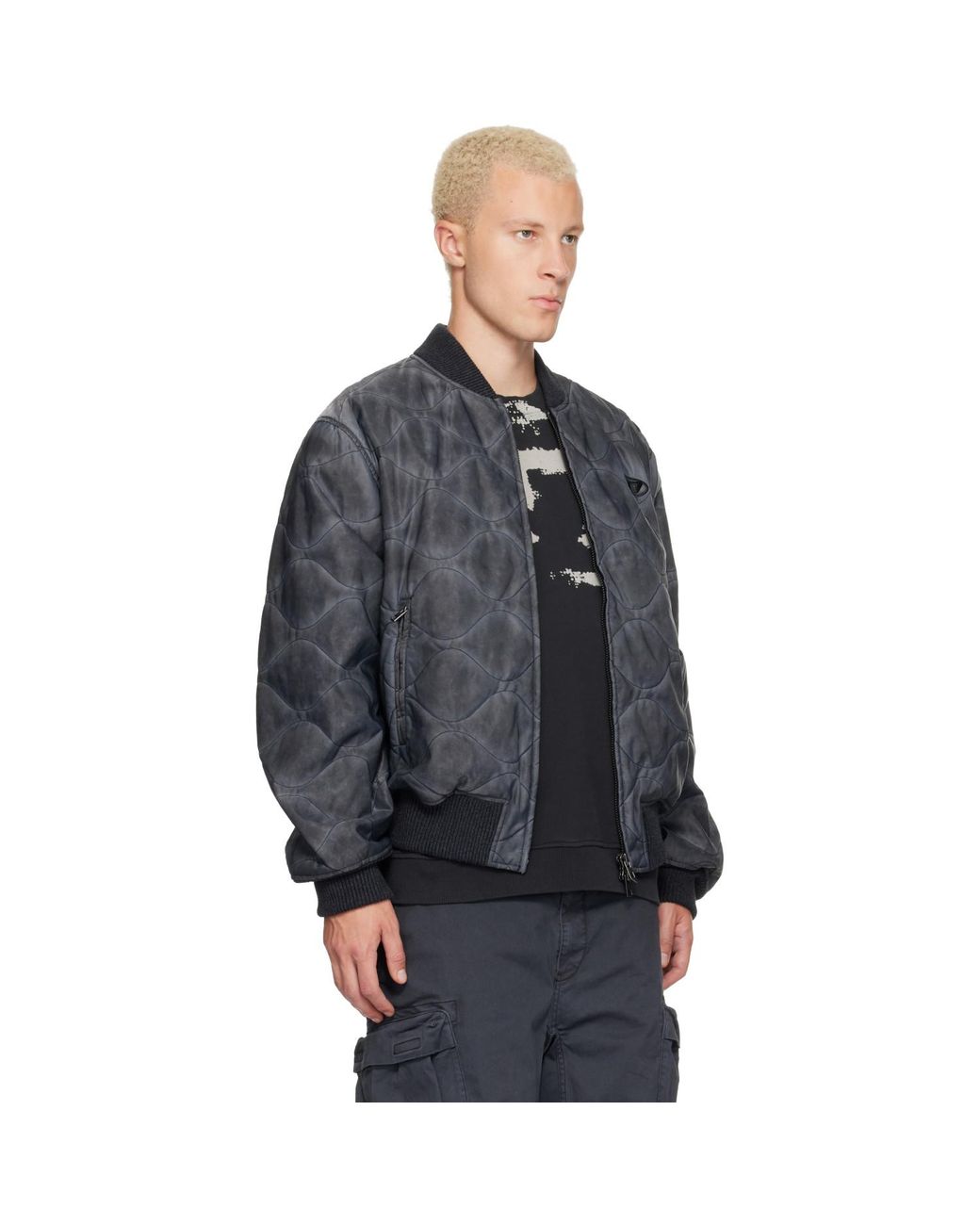 DIESEL Gray J-Type Bomber Jacket for men