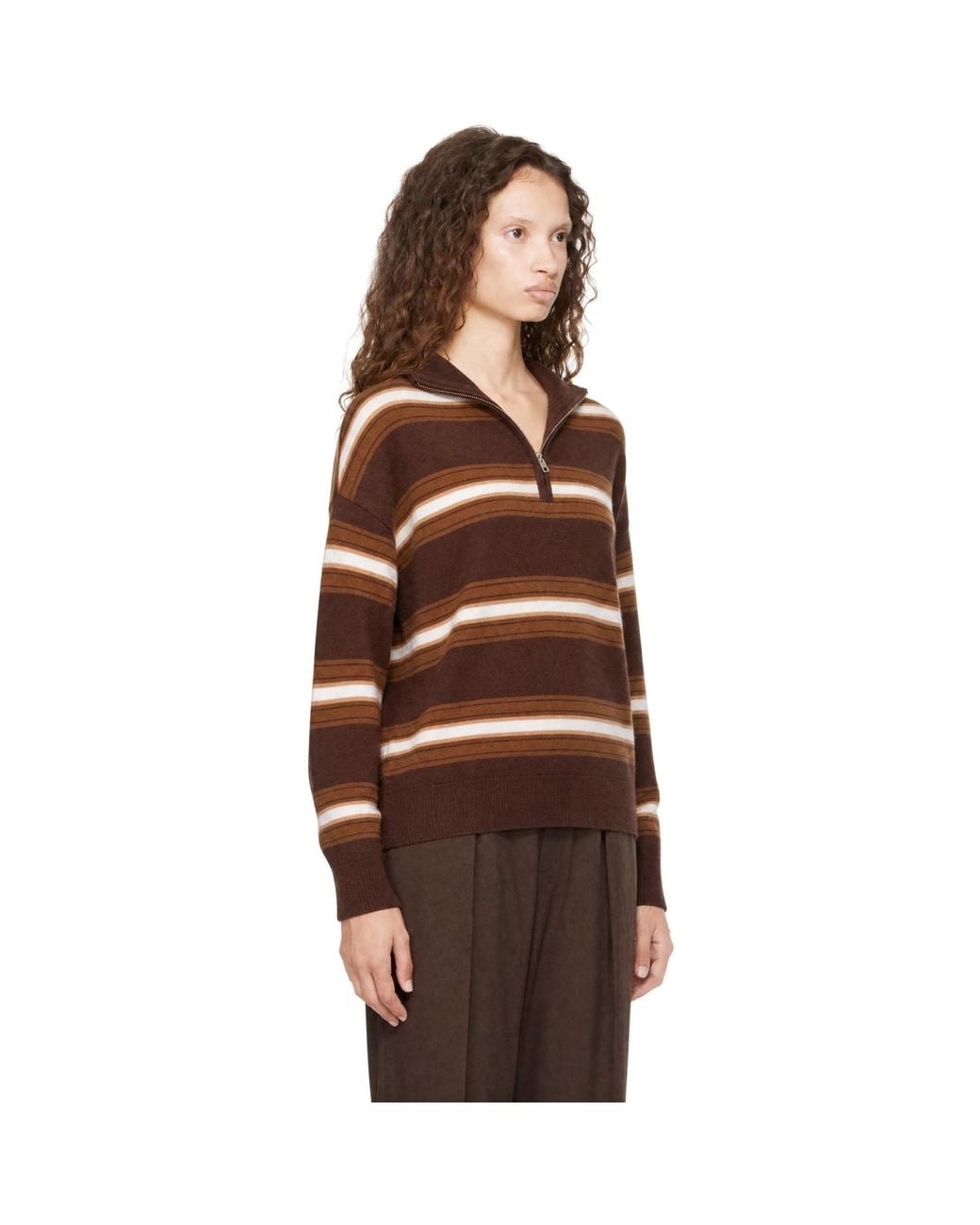 Staud Brown Hudson Cashmere Sweater