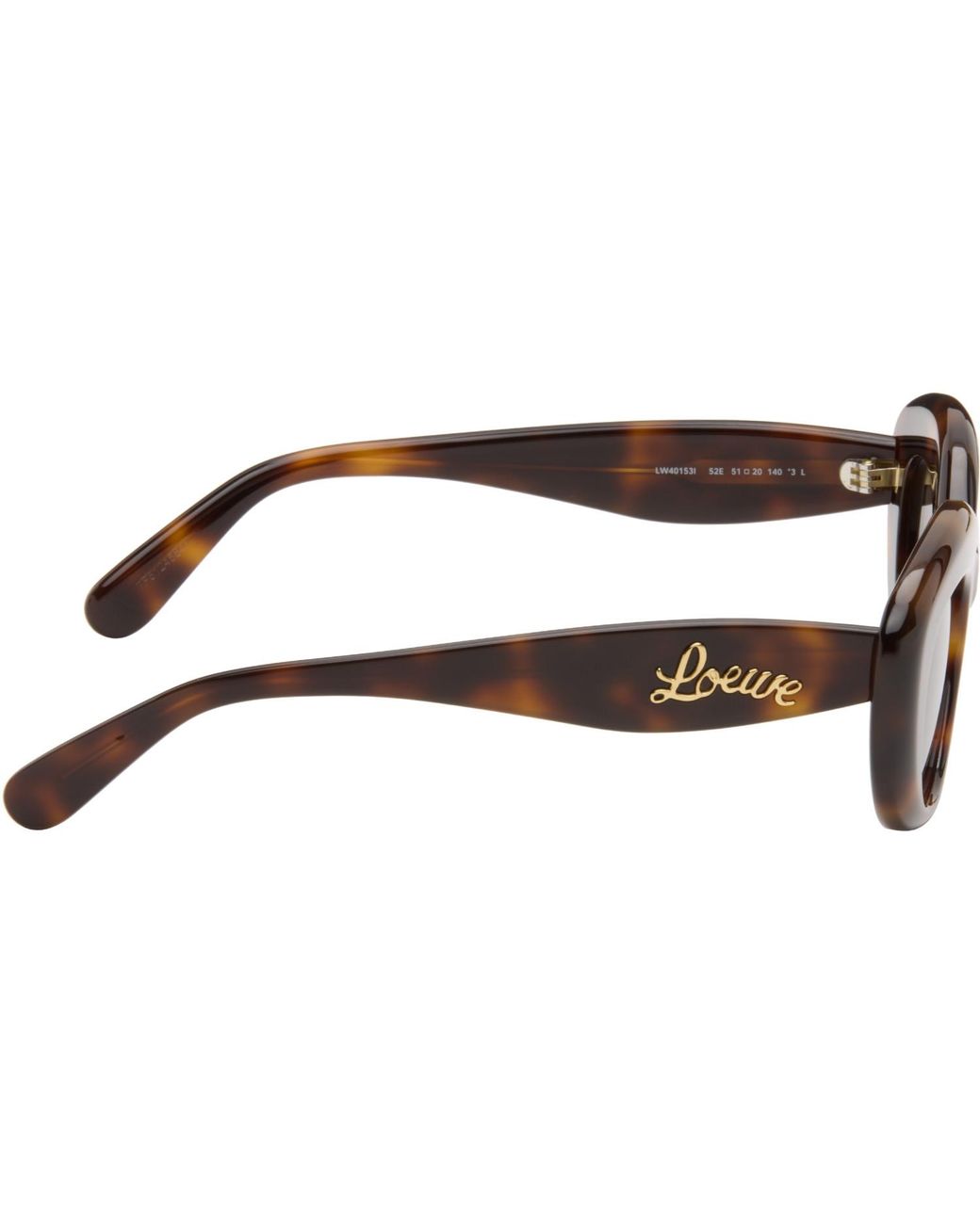Loewe Brown Curvy Logo Cat-Eye Sunglasses