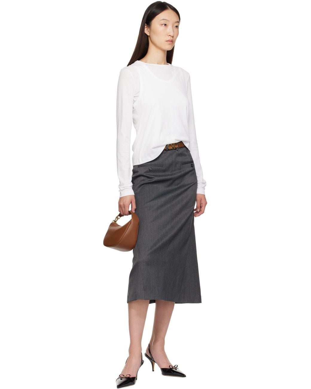 Ferragamo Black Mini Bow Sling Pump Heels