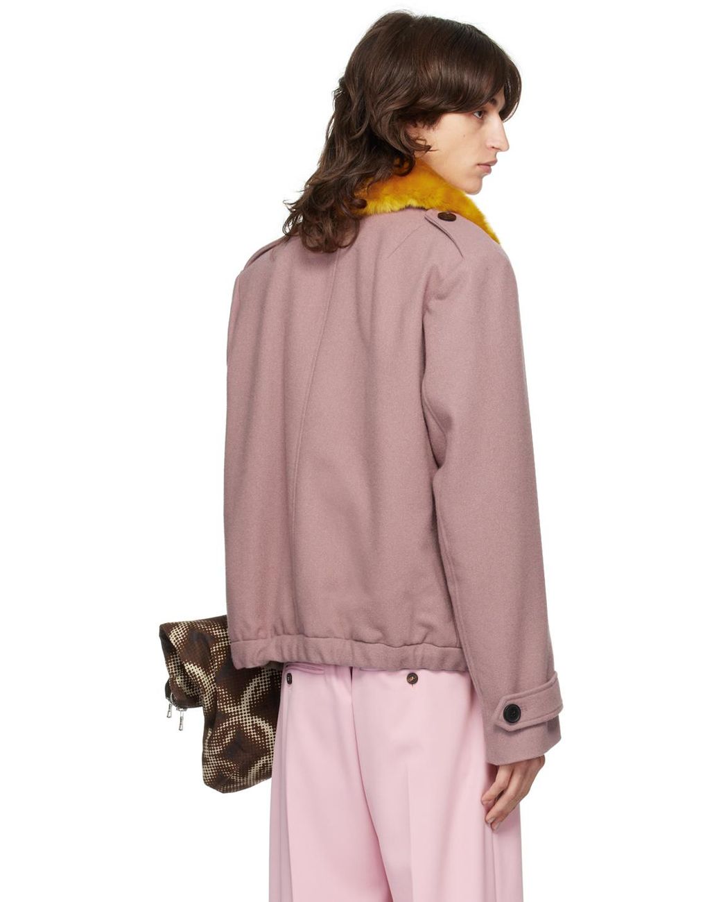 メンズ Dries Van Noten ウール ジャケット ピンク | Lyst