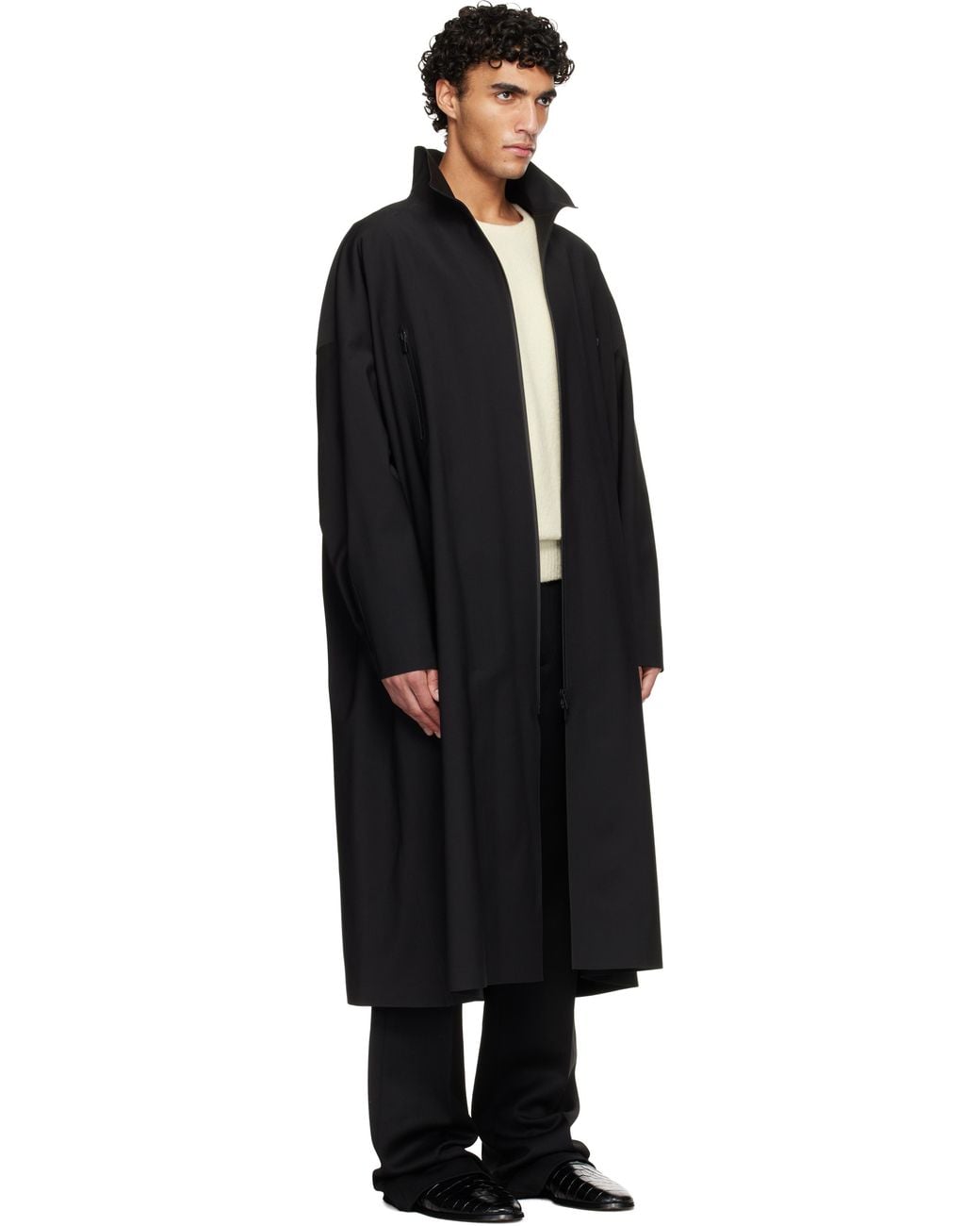 メンズ Fear Of God ブラック テクニカルウール トレンチコート Black