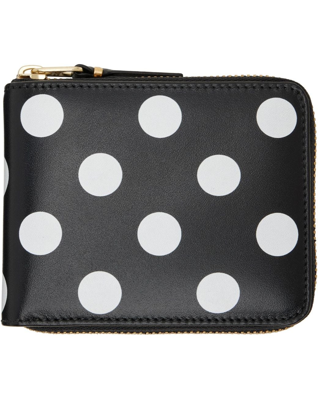 Comme des Garçons Black Printed Polka Dots Wallet for men