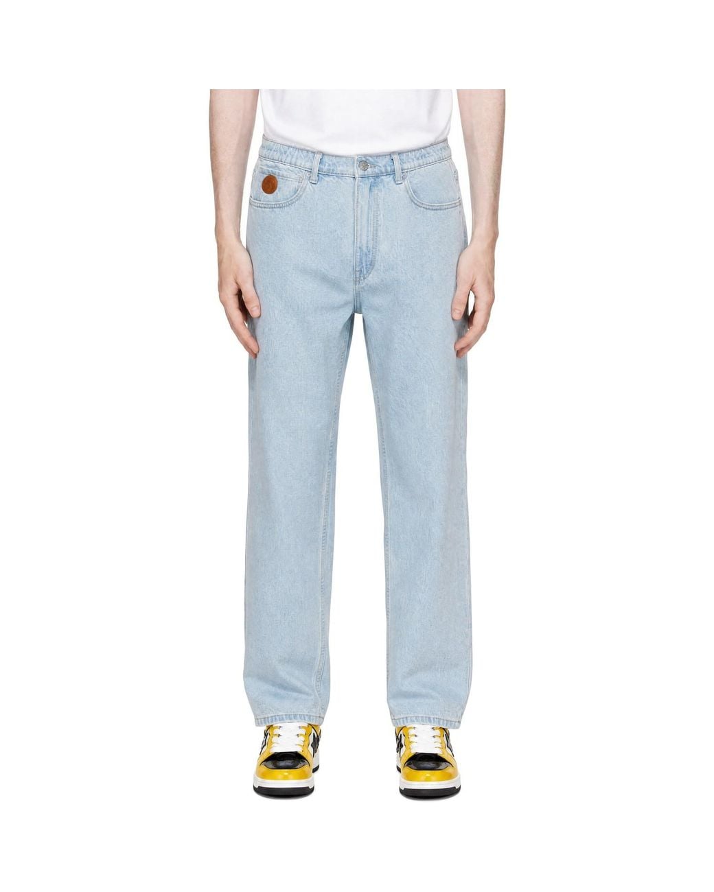 Aape By A Bathing Ape Blue 'Aape Now' Jeans for men