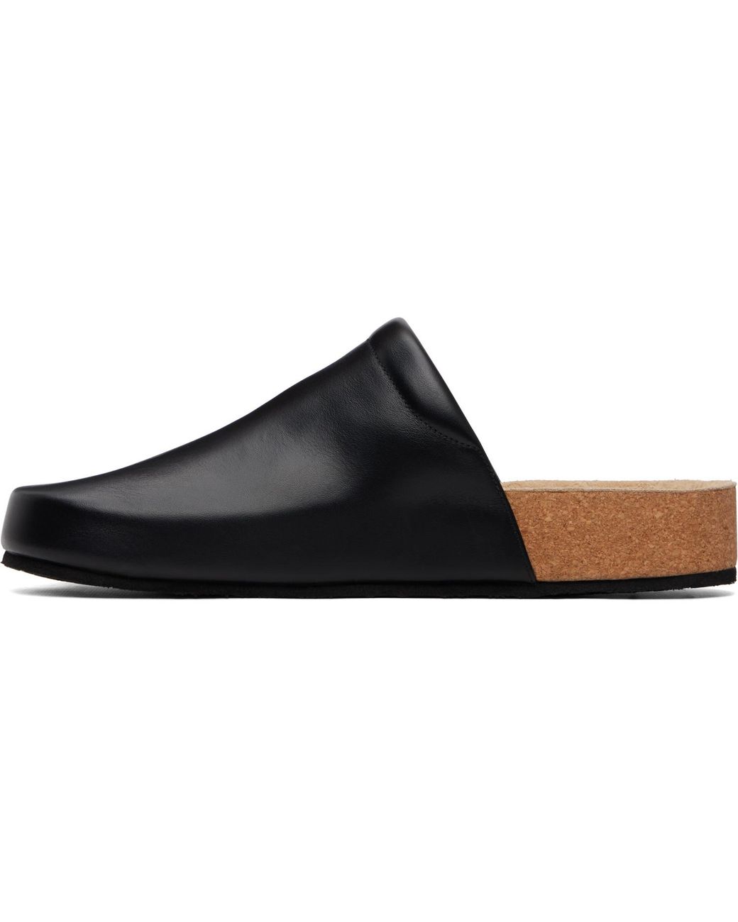 Balenciaga Black Scholl Edition Leather Mule Flats for men