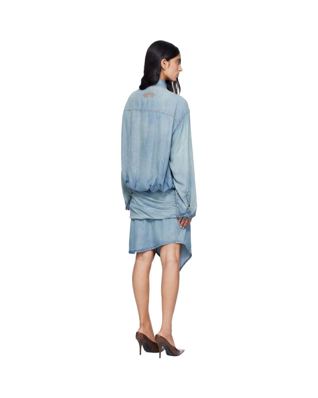 DIESEL Blue De-Tilora-S Denim Midi Dress