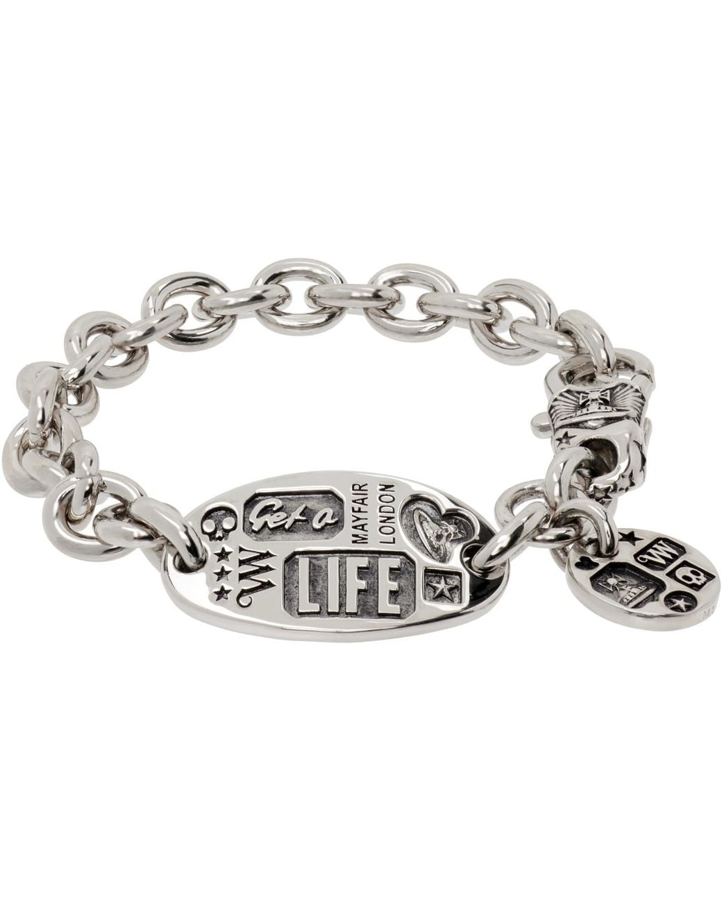 Vivienne Westwood Metallic Lancelot Bracelet for men