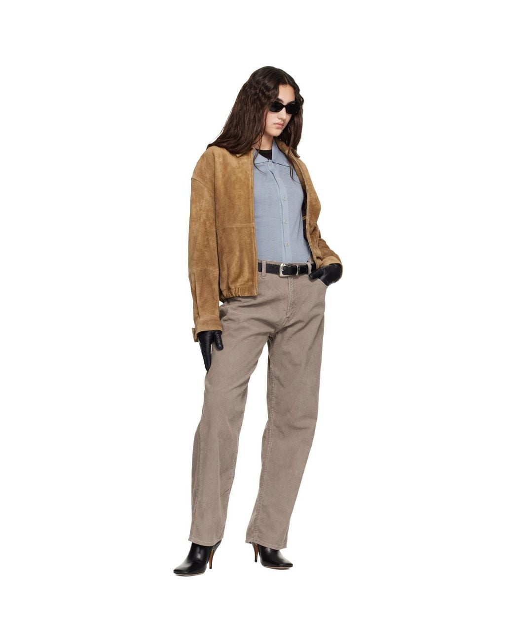 Arma Brown Tan Maddox Gritty Suede Jacket