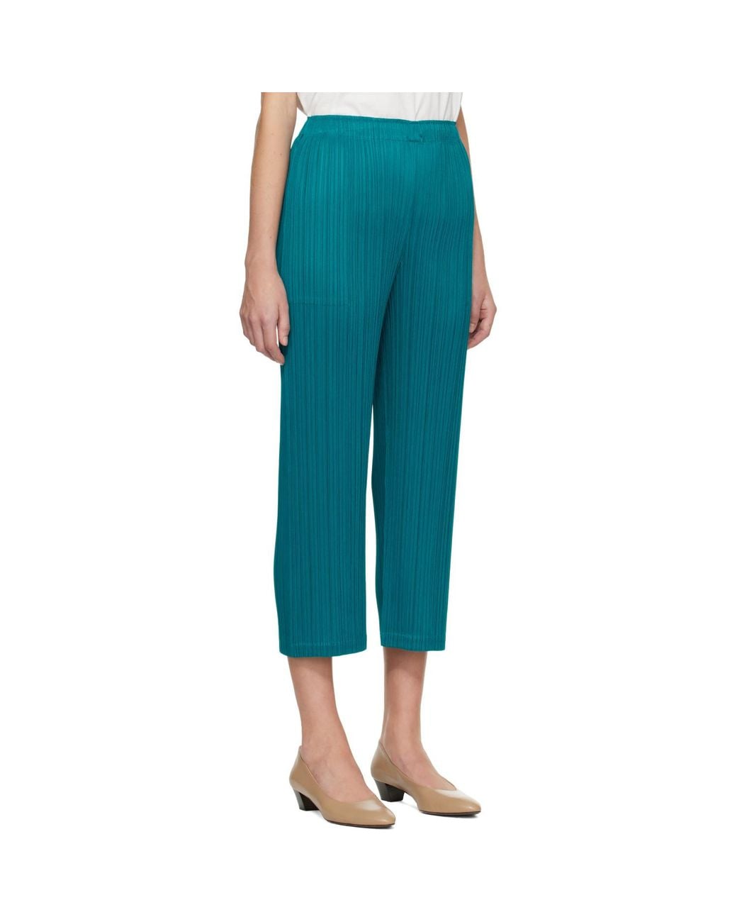 Pleats Please Issey Miyake Blue Monthly Colors October Trousers