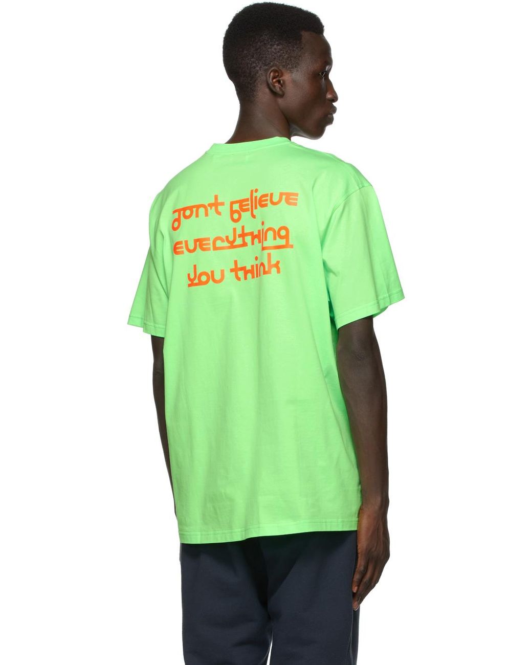 Burberry Aaron Slogan T-shirt in Green for Men | Lyst UK