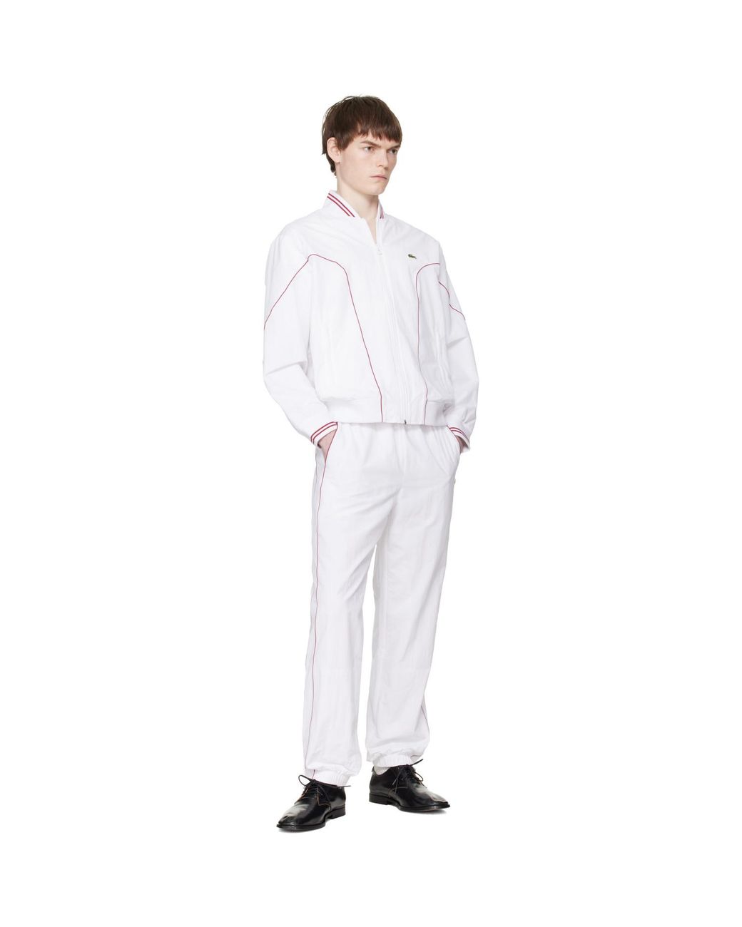 Lacoste White Top Tier Track Pants for men