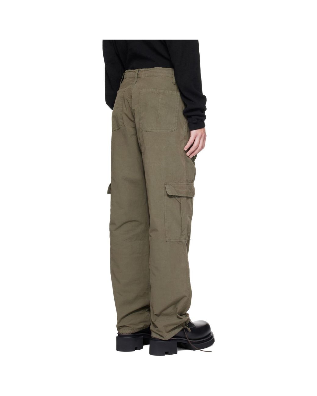 ALEXANDER DIGENOVA Green Cotton Cargo Pants for men