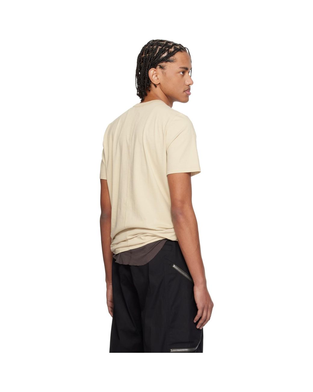 Rick Owens Black Off- Temple Level T-Shirt for men