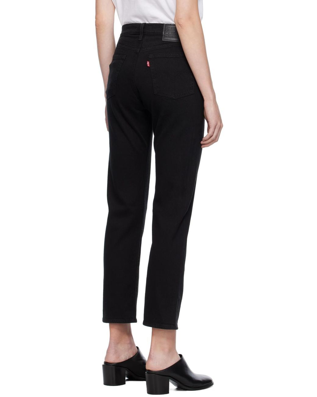 Levi's wedgie straight jeans clearance black