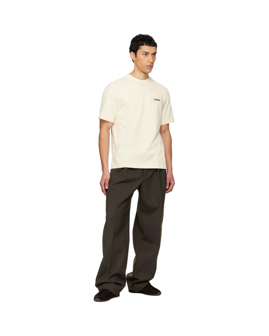 Jacquemus Natural Les Classiques 'The Gros Grain' T-Shirt for men