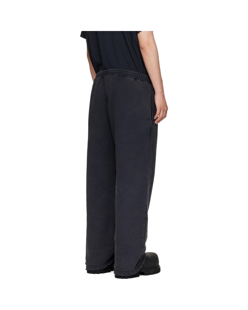 Balenciaga Black Masking Tape Baggy Sweatpants for men