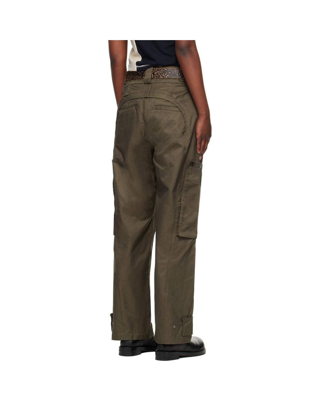 ANDERSSON BELL Black Khaki Utility Cargo Pants