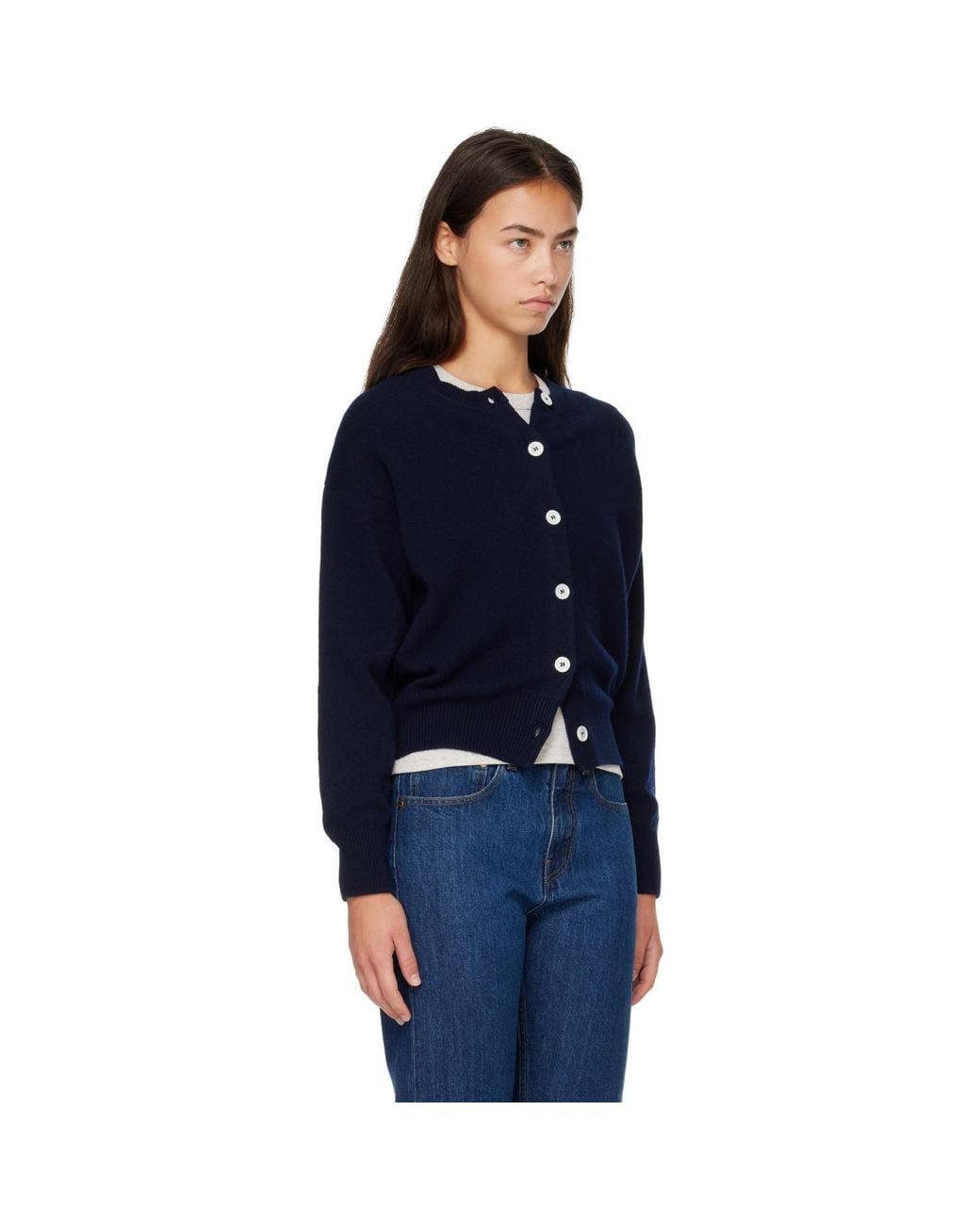 &Daughter Blue Ada Crewneck Cardigan