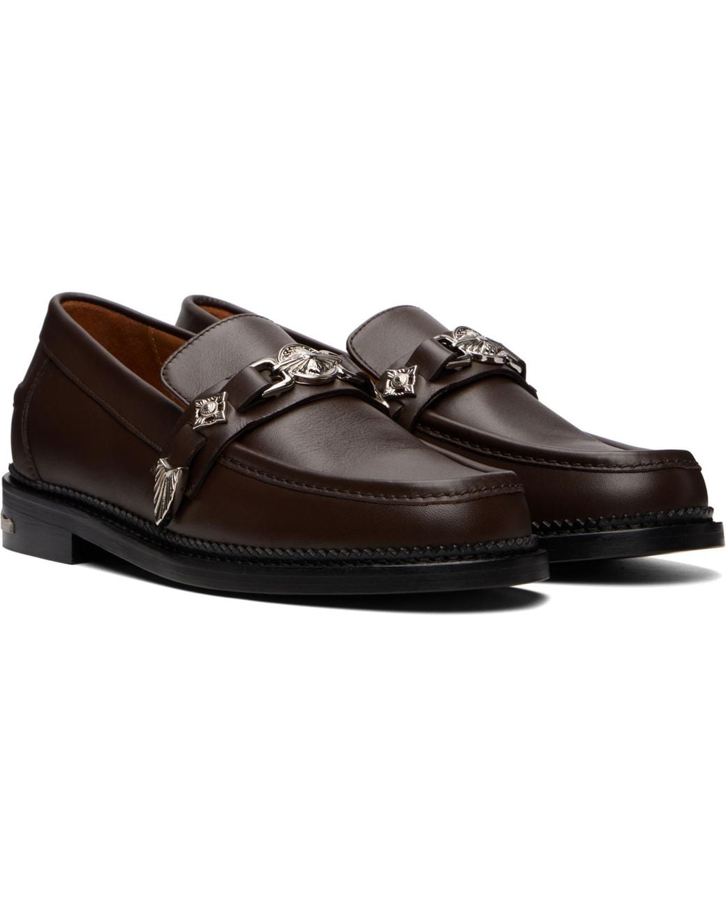 Toga Virilis Brown Ssense Exclusive Metal Loafers for men