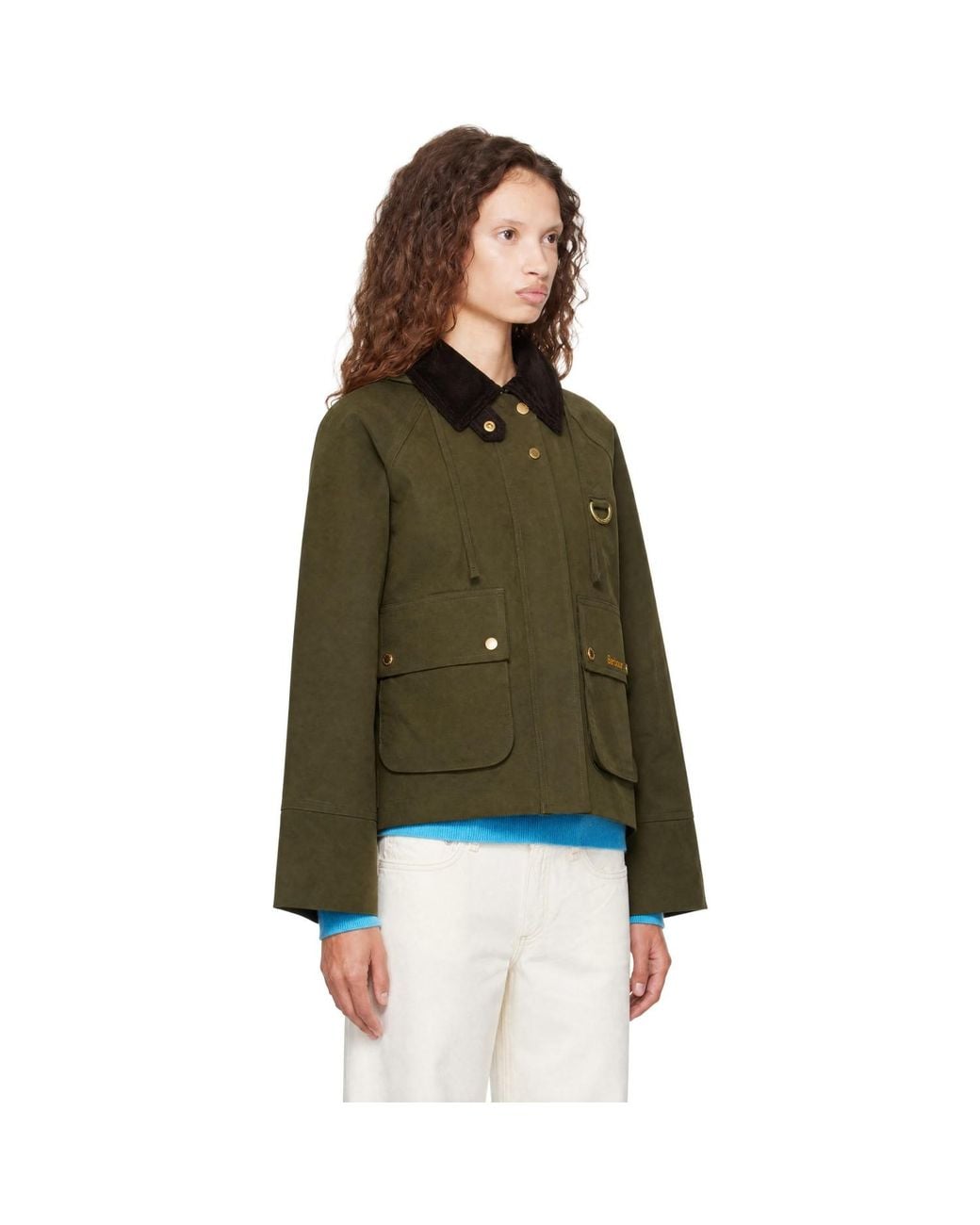 Barbour Green Khaki Terringtone Showerproof Jacket