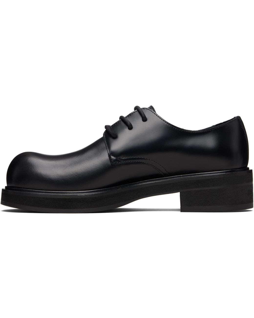 Acne Black Leather Lace-Up Derbys for men