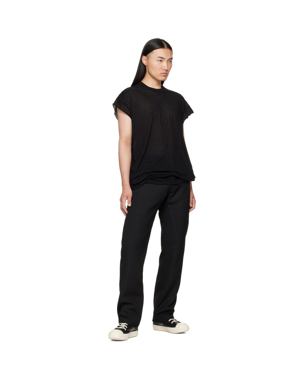 Rick Owens Black Tower Rick Jumbo/T-Shirt for men