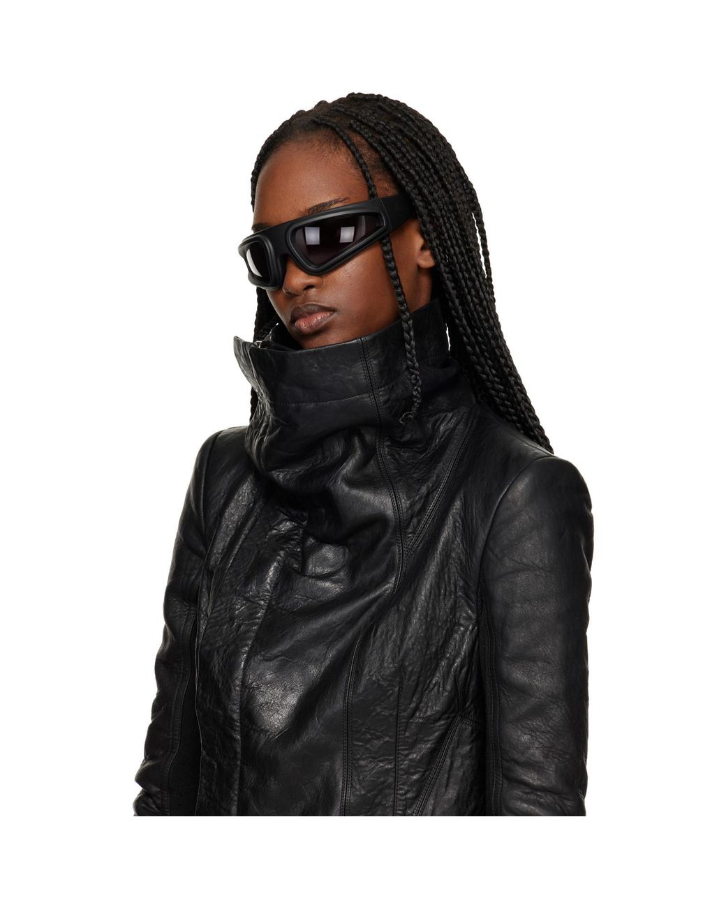 Rick Owens Black Temple Ryder Sunglasses