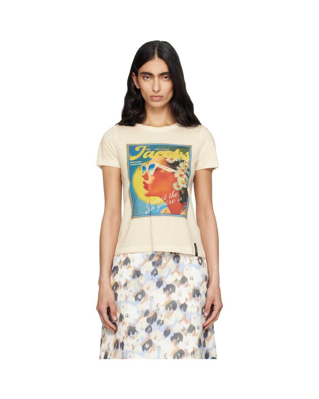Marc Jacobs White Off- Sun Poster Femme T-Shirt