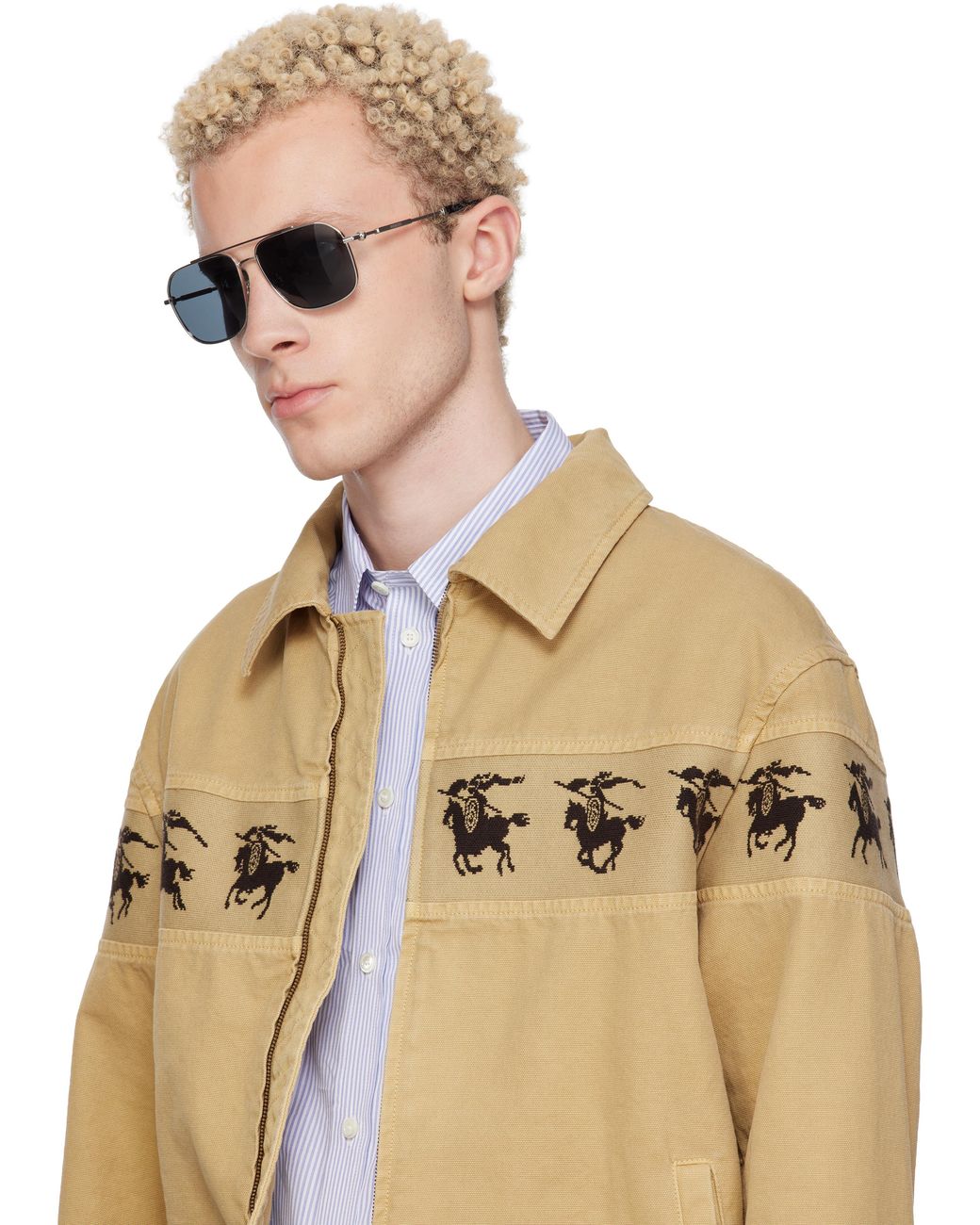 Burberry Black Metal Sunglasses for men