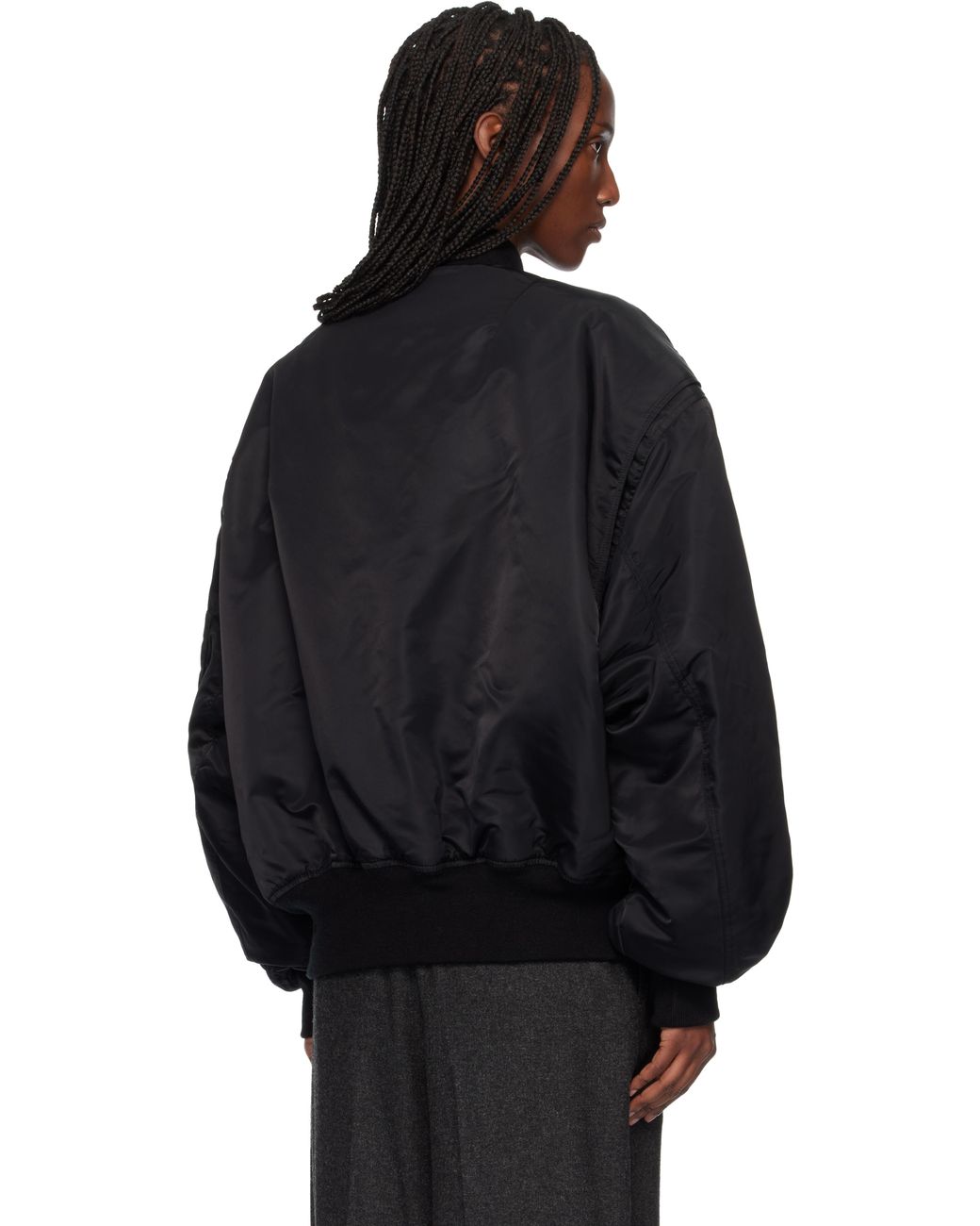 Entire studios Black Broad Bomber Jacket