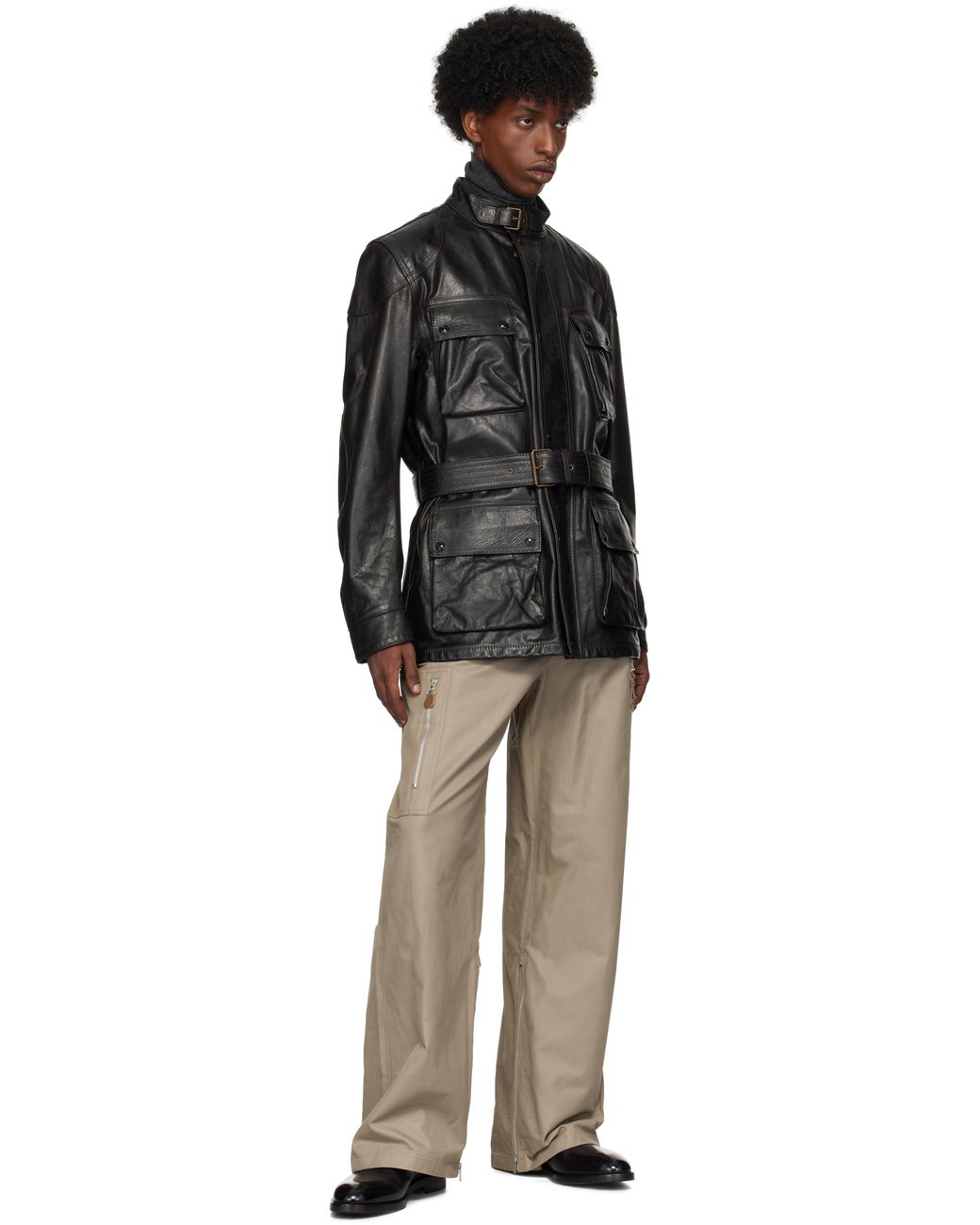 Belstaff Legacy Trialmaster Panther Leather Jacket in Black for