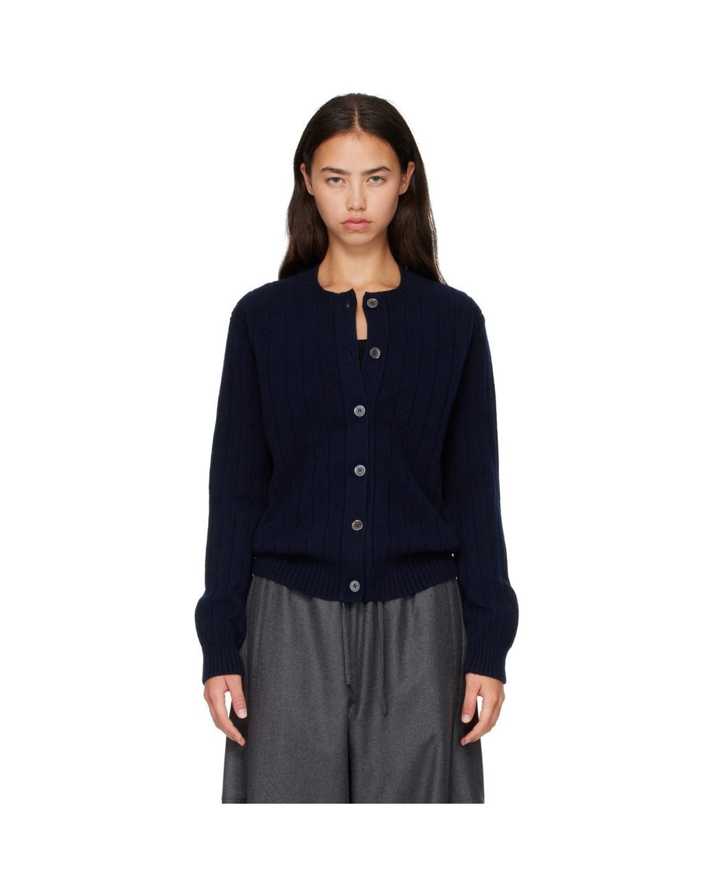 &Daughter Blue Rooney Rib Cardigan