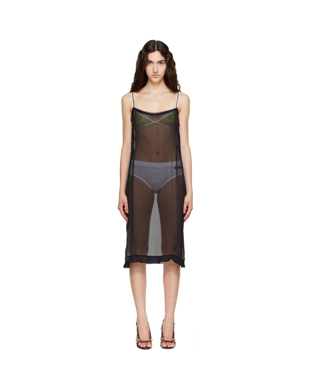 Paloma Wool Black Enos Midi Dress