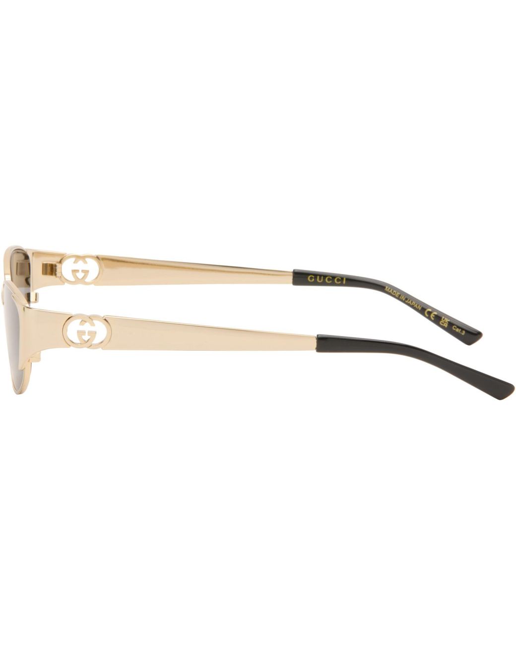 Gucci Gray Oval-Frame Sunglasses